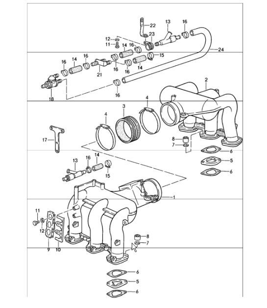 Diagram 107-10 Porsche 911/912 (1965-1989) Moteur