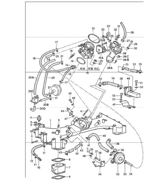Diagram 107-20 Porsche 卡宴 92A（958） 2010-2017 引擎