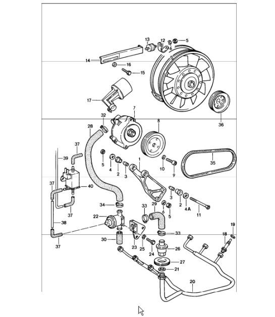 Diagram 108-00 Porsche Boxster 986/987/981（1997 年 - 2016 年） 引擎