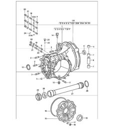 replacement transmission, transmission case 911 1984-86