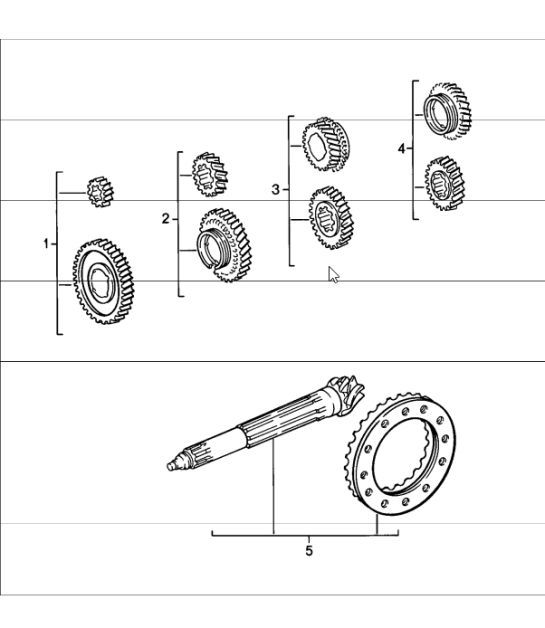 Diagram 303-00 Porsche Cayenne Turbo 4.5L 2003>> Transmission