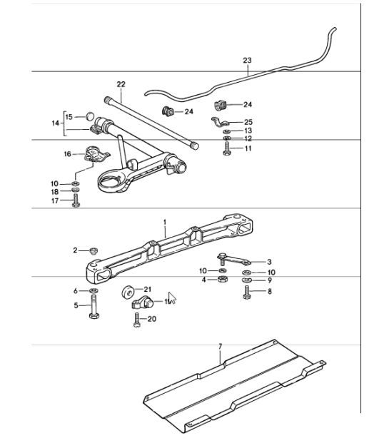 Diagram 401-00 Porsche Cayenne Turbo S V8 4.8L Benzina 550CV Assale anteriore, sterzo 