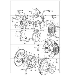 schijfrem achteras 911 TURBO / CARRERA M491 1984-86