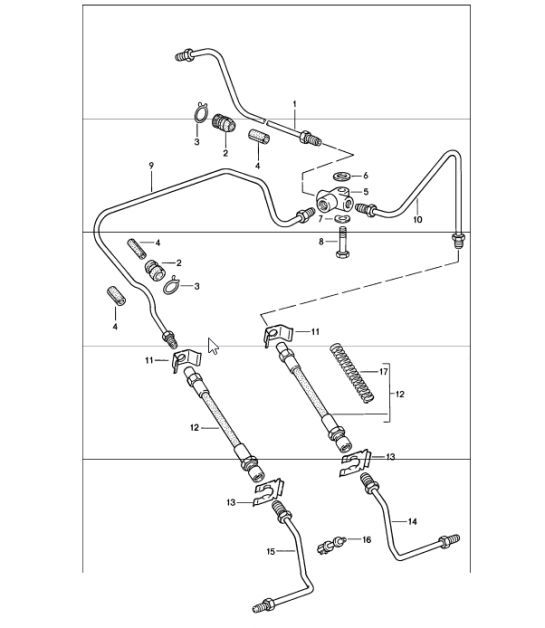 Diagram 604-10 Porsche Cayenne S 4.5L V8 2003>> Wheels, Brakes