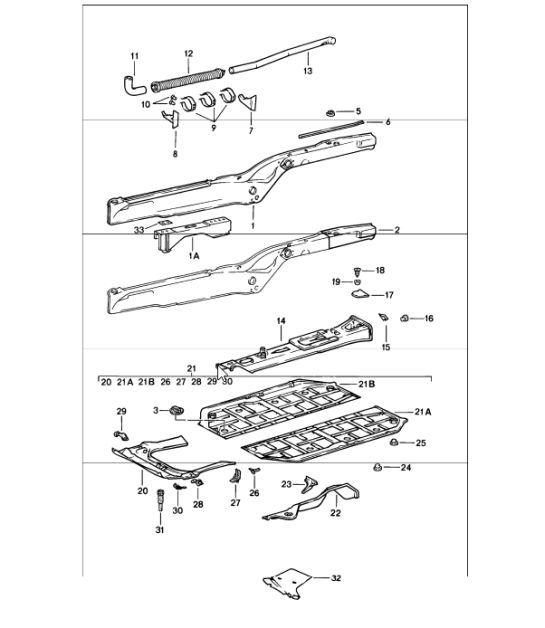Diagram 801-10 Porsche 卡宴 3.6L 2007>>  车身