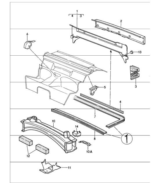 Diagram 801-15 Porsche Cayman 987C/981C (2005-2016) Carrozzeria