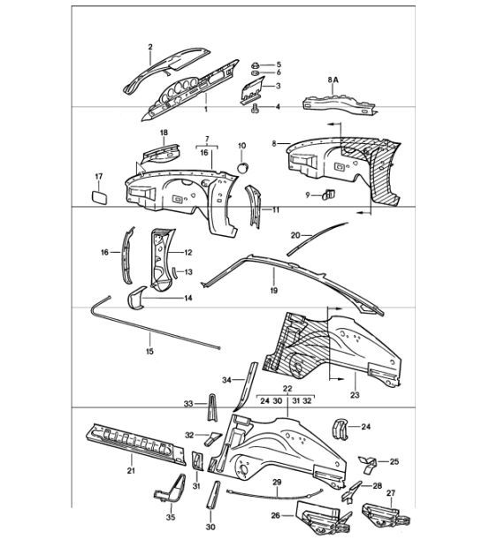 Diagram 801-20 Porsche Cayman 987C/981C (2005-2016) Body