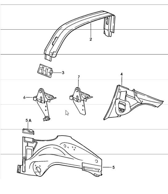 Diagram 801-25 Porsche Cayenne S V8 4.8L Petrol 400HP Body