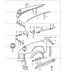 exterior panelling front 911 1984-86