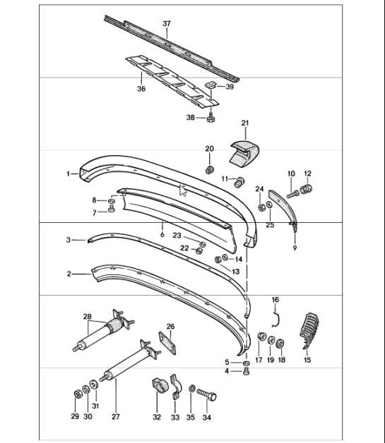 Diagram 802-05 Porsche 924 Turbo 2.0L 1979-81 Body