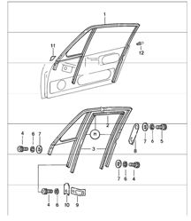 Deurruitframe 911 COUPE 1984-86