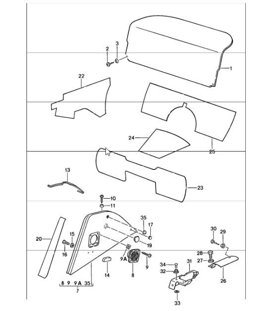 Diagram 807-07 Porsche Panamera 970 MK2 (2014-2016) Body