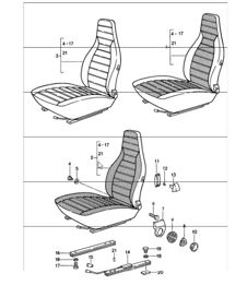 sedili anteriori completi vetture 911 FINO AL 1984
