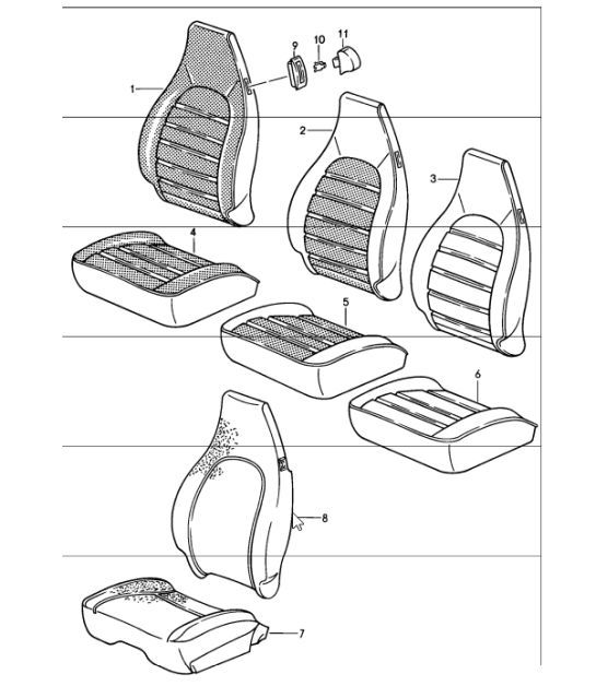 Diagram 808-30 Porsche 997（911）MK1 2005-2008  车身