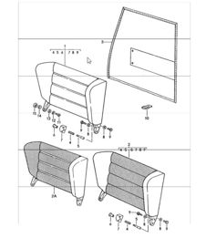 achterbank rugleuning 911 1984-86 CABRIO