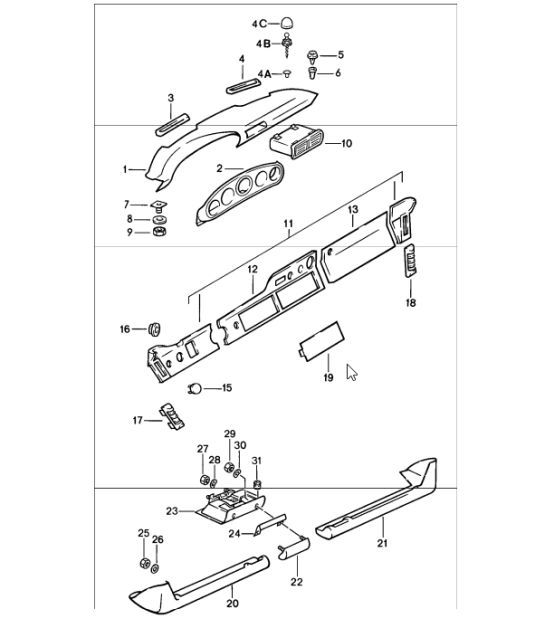 Diagram 809-00 Porsche Cayenne MK3 (958) 2010-2017 Carrosserie