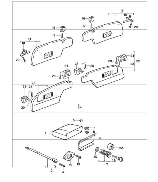 Diagram 809-05 Porsche 911 和 912（1965-1989）  车身