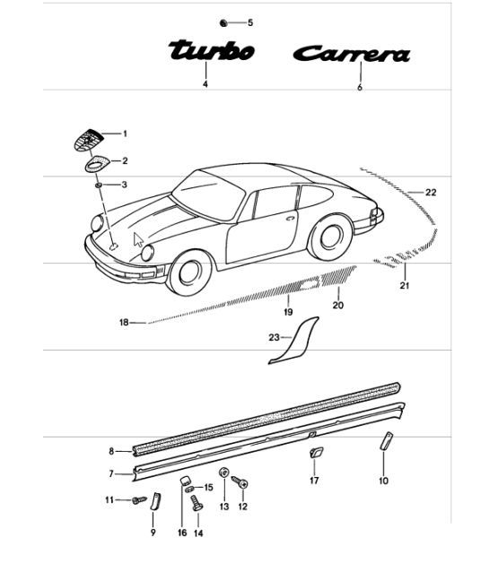 Diagram 810-00 Porsche Cayman GTS 718 2.5L PDK (365 Bhp) Body