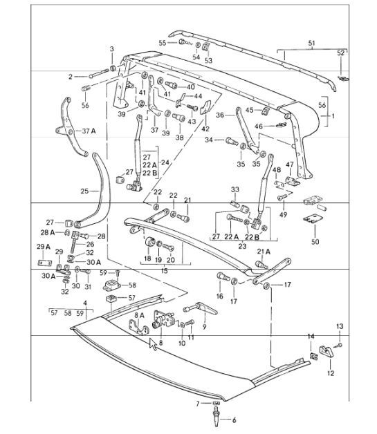 Diagram 811-12 Porsche 911 1987-1989 3.2L G50  车身