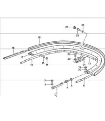 Verdeck, Klammer, Einzelteile 911 1984-86