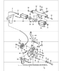 convertible top driving mechanism 911 M439 1986 onwards