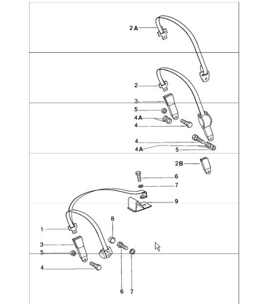 Diagram 812-05 Porsche 997 Carrera 4S 3.8L 2005>> Carrosserie