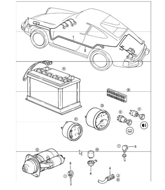Diagram 902-10 Porsche Macan (95B) MK1 (2014-2018) Electrical equipment