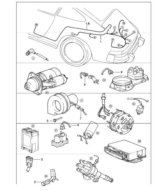 Diagram 902-11 Porsche Cayman 2.9L 987C MKII 2009-12 Equipo eléctrico