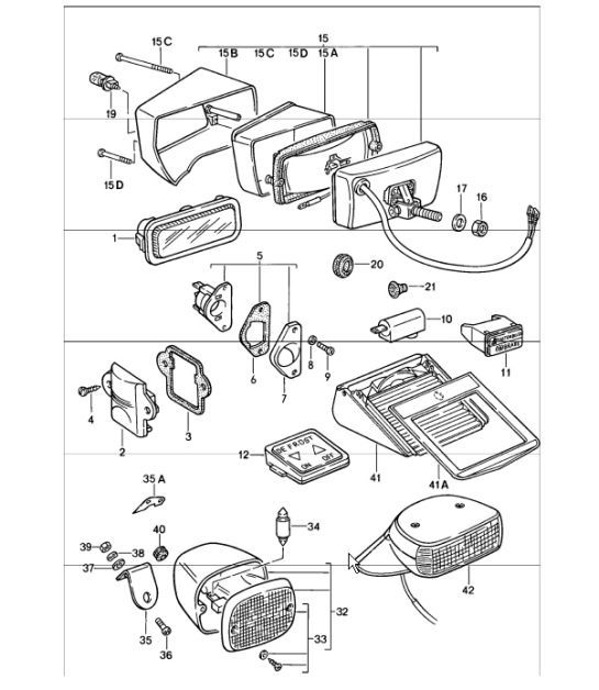 Diagram 905-05 Porsche 991 (911) MK1 2012-2016 Electrical equipment