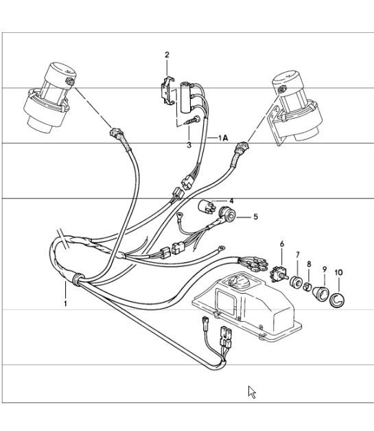 Diagram 908-05 Porsche Boxster 986/987/981 (1997-2016) Materiale elettrico