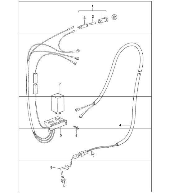 Diagram 909-00 Porsche 997 Carrera 4 3.6L 2005>> Electrical equipment
