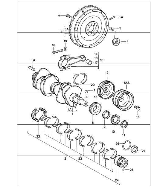 Diagram 102-00 Porsche 356C 1963-65 Motor