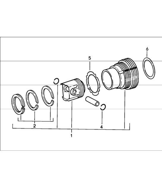 Diagram 102-05 Porsche 卡宴 3.2L V6 2003 年>> 引擎