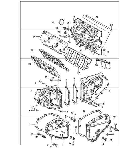 Diagram 103-05 Porsche Cayenne Turbo S E-Hybrid V8 4.0L 550Hp 