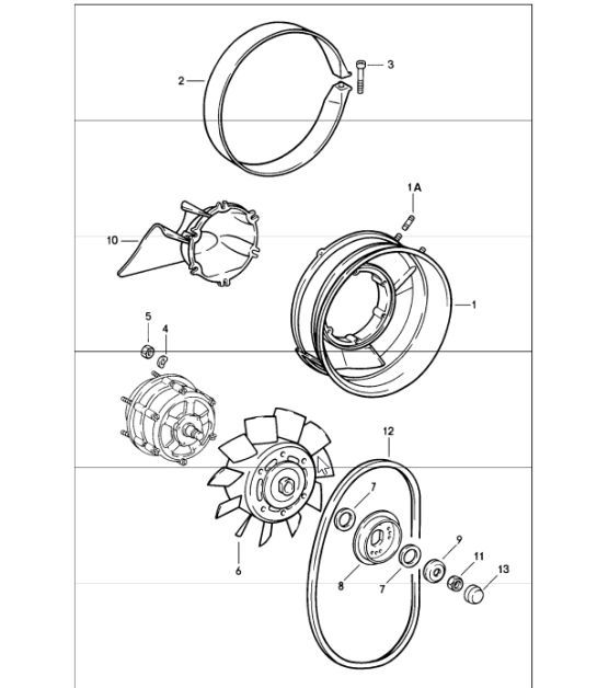 Diagram 105-00 Porsche Cayenne MK1 (955) 2003-2006 Motore