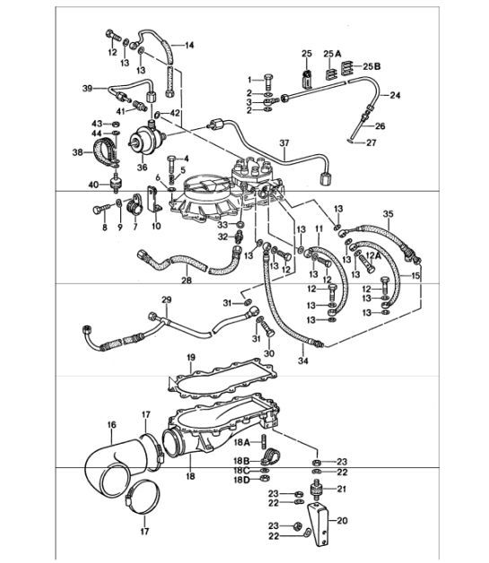 Diagram 107-35 Porsche Cayenne 9PA (955) 2003-2006 Engine