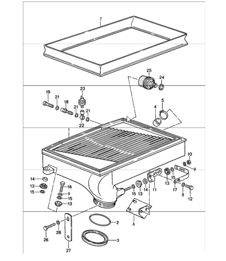 charge air cooler 911 TURBO 930.66/68 1987-89