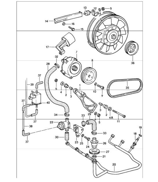 Diagram 108-00 Porsche 911/912 (1965-1989) Moteur