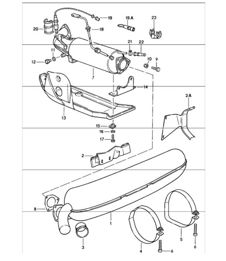 exhaust system 911 CARRERA 930.20/25/26 1987-89