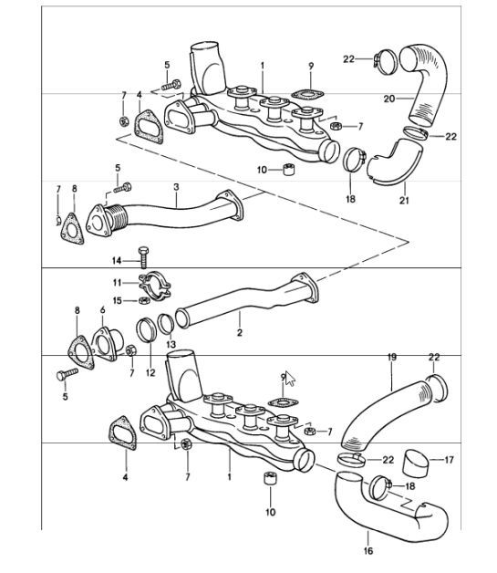 Diagram 202-10 Porsche Macan Turbo 3.6L V6 400马力 燃油系统、排气系统