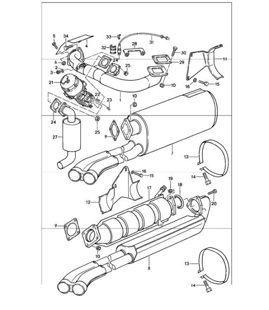 Diagram 202-15 Porsche Panamera Turbo S 4.0L V8
