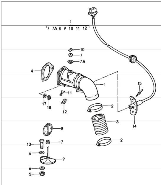 Diagram 202-20 Porsche Cayman GTS 718 2.5L Manual (365 Bhp) Fuel System, Exhaust System
