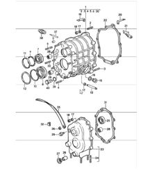 gear housing transmission cover 911 1987-89