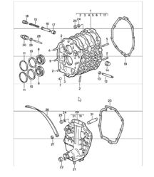 scatola ingranaggi / coperchio trasmissione 911 1987-89