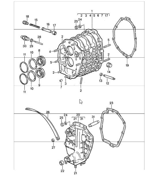 Diagram 302-07 Porsche 914 (1970-1976) Transmisión