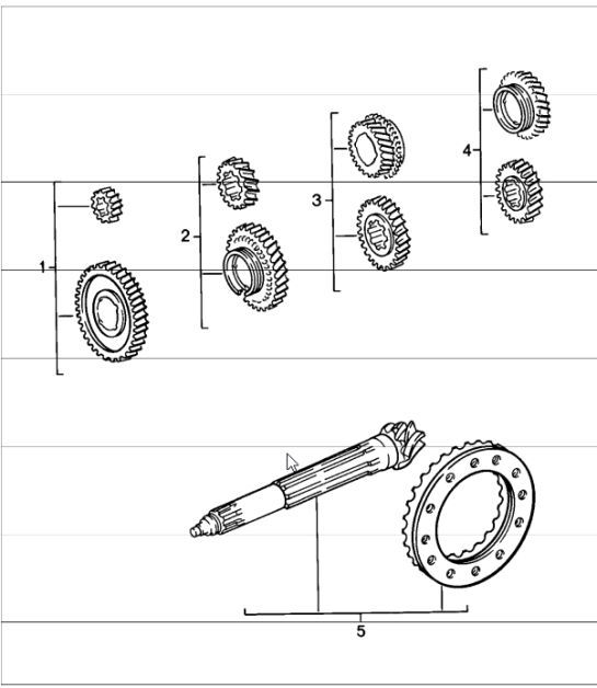 Diagram 303-00 Porsche Cayenne S/GTS 4.8L 2007>> Transmission