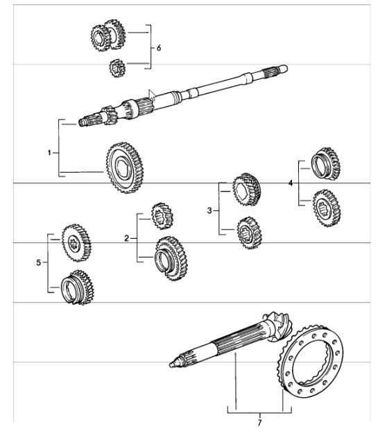 Diagram 303-10 Porsche Boxster 25 Years 718 4.0L Manual (400 Bhp) Transmission