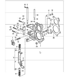 tensioning plate shift control lock device 5-speed 911 1987-89