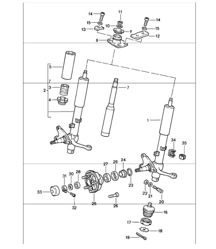 shock absorber strut 911 1987-89