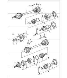 drive shaft rear-wheel hub 911 1987-89